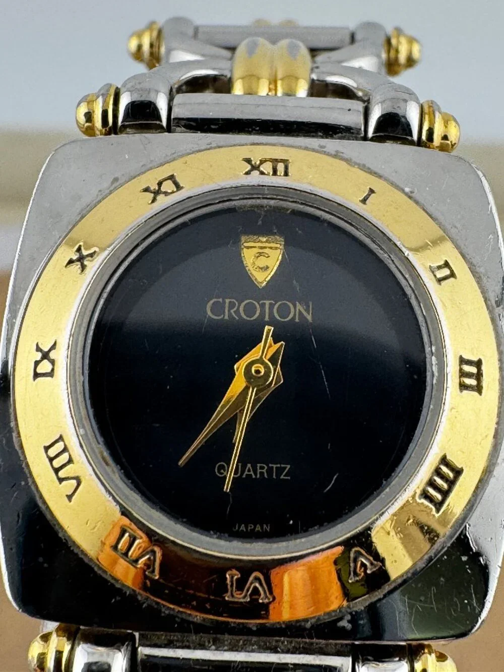 Vintage Croton Two Tone Gold and Silver Watch